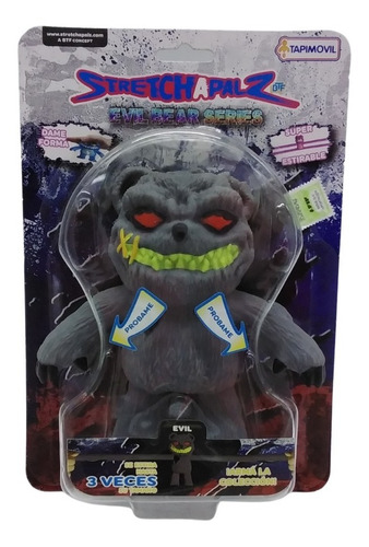 Muñeco Estirable Osos Monstruos Stretchapalz Fidget Evil Gri