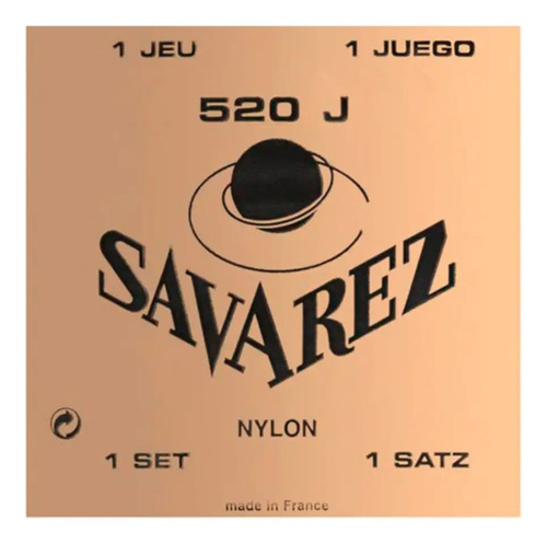 Cuerdas Savarez Guitarra Clásica Nylon Mod.520j Tensión Alta