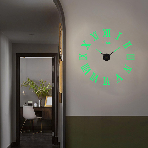 3 Reloj De Pared Sin Marco Luminoso Pegatinas Reloj De Pared
