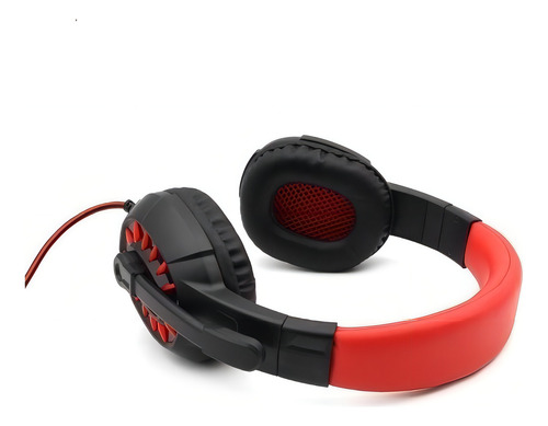 Headphone Gamer Fone De Ouvido Microfone Com Fio Jogador Led Cor Vermelho