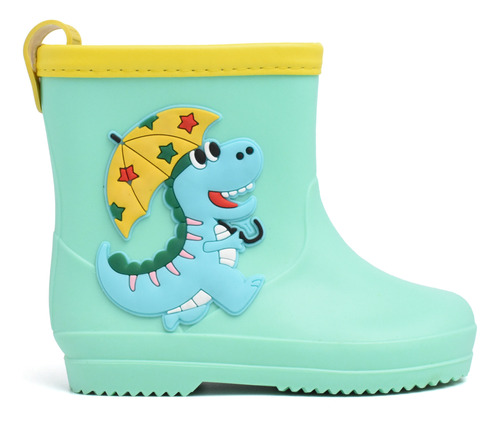 Bota Lluvia Kids Niña Niño Impermeable Goma Liviana Dino  