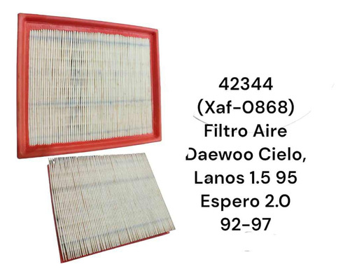 Filtro Aire Tipo Panel Daewoo Cielo Lanos 1.5 95 Espero 2.0 