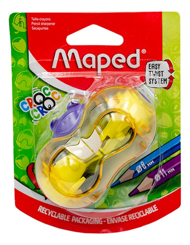 Maped Croc Croc: Sacapuntas Castor Twist - 2 Orificios