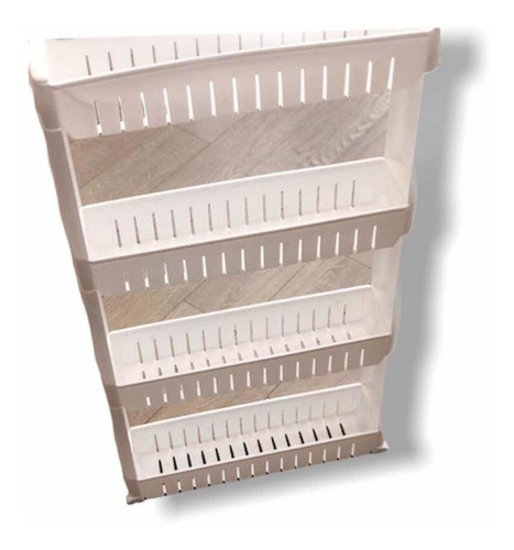 Organizador De Espacios Reducidos Pvc Blanco 4 Pisos
