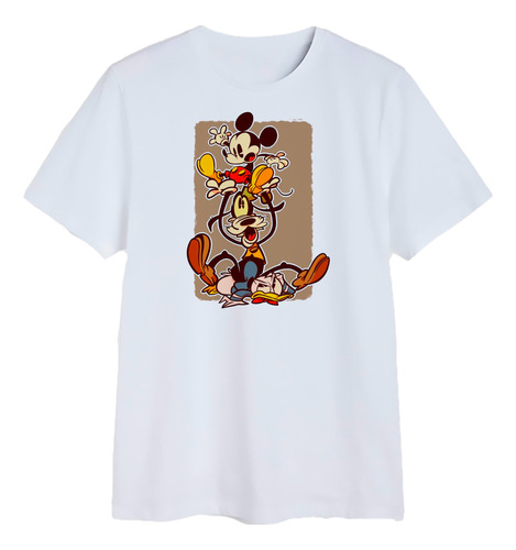 Polera Mickey Mouse 3 Vintage Clasico Cartoons Unisex Algodo