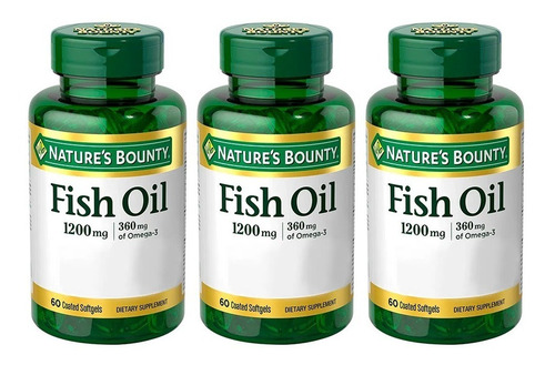 Fish Oil 1200mg X3 Un Nature's Bounty Aceite Pescado Omega 3