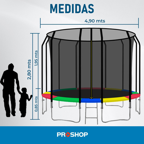 Cama Elastica 4,90 Metros Oferta Red Grande Niño Adulto Mts