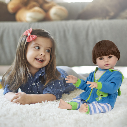 Bebe Reborn Menino Girafinha Realista 46cm Com Acessórios