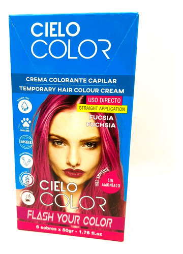 Caja Tinte X 6 U Cielo Color Tono Fucsia 50g X6 Otowil