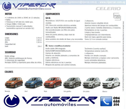Suzuki Celerio Automatico 1.0 2021 0km