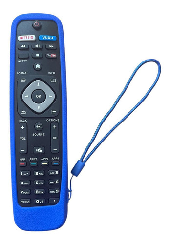 Funda Para Control Philips Tv 32plf2909 40pfl4609 Azul