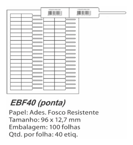 4.000 Etiqueta Colantes P/ Bijuterias Oculos E Joias Ebf40