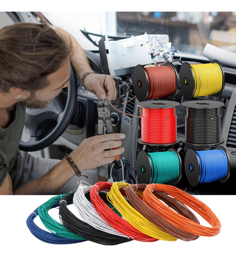 Cable Automotriz Multiple 14 Awg (10 Metros) Color Blanco