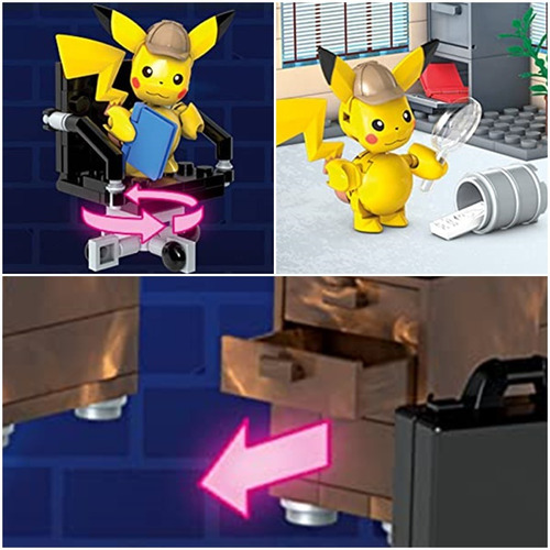 Set Megaconstrux Oficina Del Detective Pikachu
