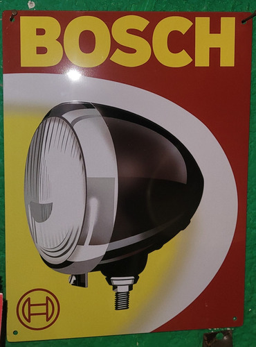Cartel Publicidad Bosch  En Chapa