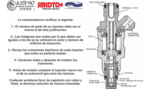4 Inyectores De Gasolina Y Filtro Seat Cordoba 1.6 13-19