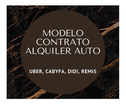 Modelo Contrato Alquiler Auto Uber, Cabyfa, Didi