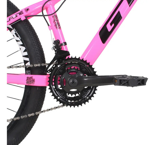 Bicicleta Gti Do Grau Wolfline Aro 26 Freeride Rosa Preto 21