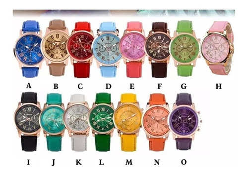 Relojes Geneva Al Por Mayor, Informales Para Hombre/mujer