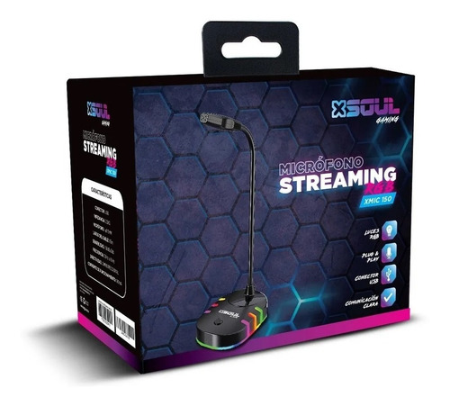 Imagen 3 de 5 de Microfono Gamer Luz Led Usb Notebook P/ Twitch Youtube