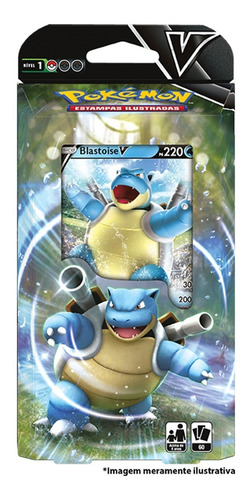 Card Game Pokémon Baralho Batalha V Deck Blastoise Copag
