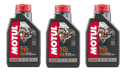 Aceite Sintetico 2 Tiempos Motul 710 3 Litros Motos Motocros