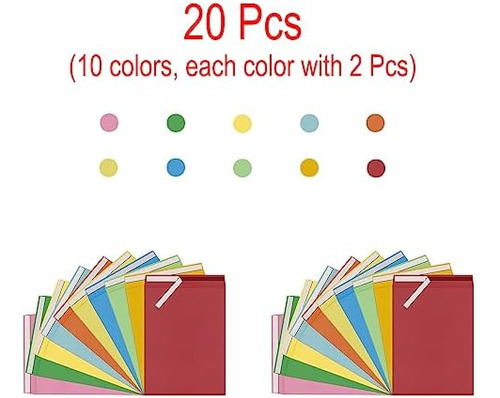 Mxinxiu 20 Sobres De Catálogo De Colores De 9 X 12 Pulgadas,