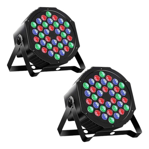 Packx2 Proyector Led Rgb Luces Dj Luz Fiesta Dmx Disco 36led