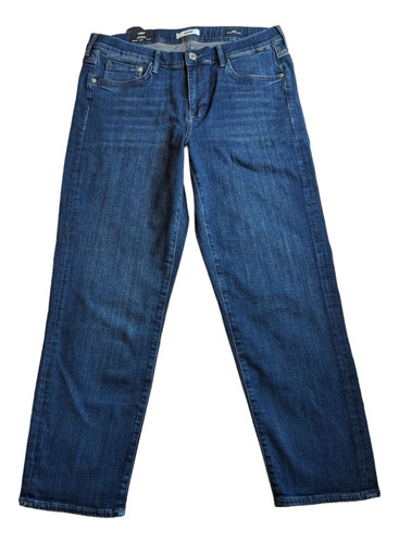 Mavi Jeans Dama Azul Oscuro Tiro Medio Corte Recto