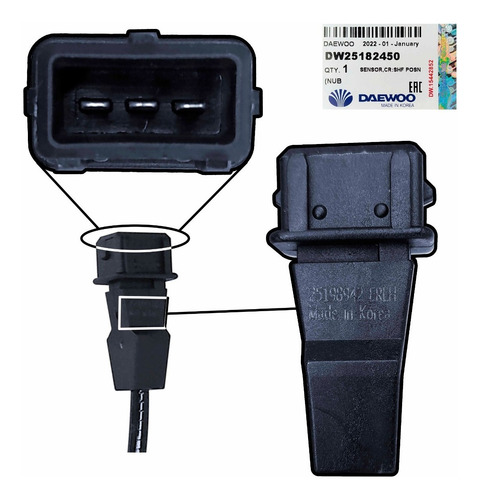 Imagen 9 de 10 de Sensor Ckp Posicion Cigueñal Aveo Optra Desing Original