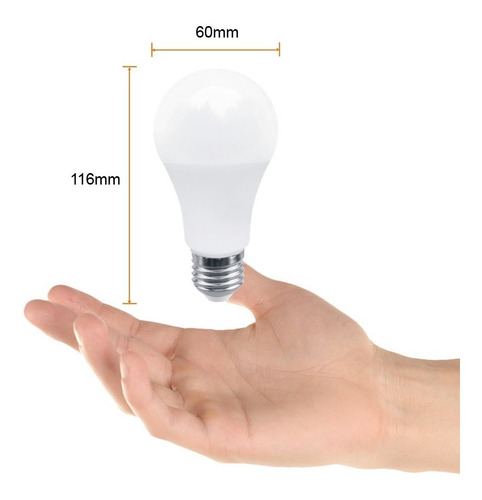 Imagen 4 de 5 de Bombillo Led A19 Base E27, 11w, Luz Fría Tecnolite
