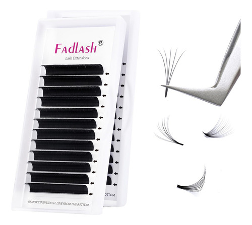 Extensiones De Pestañas Fadlash Volumen Multi Longitud Fácil