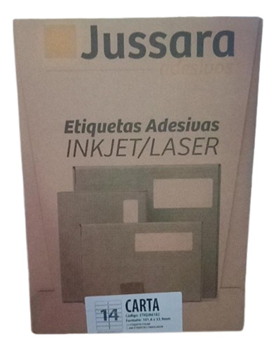 Etiqueta Adesiva Carta Inkjet/laser Caixa Com 100 Folhas