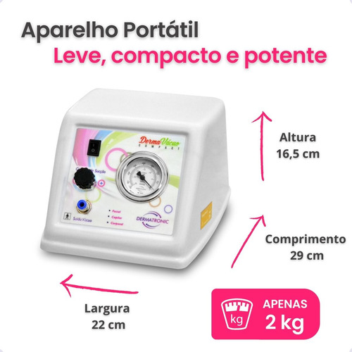 Aparelho Vacuoterapia Endermo Peeling Diamante Kit Pump Up 127/220V