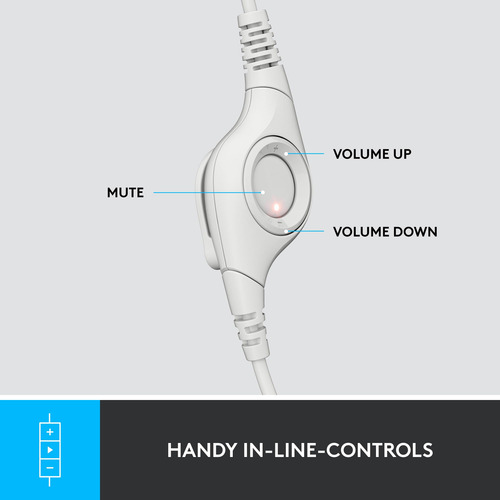 Auriculares Logitech H390 Estéreo Blanco Con Micrófono Usb-a