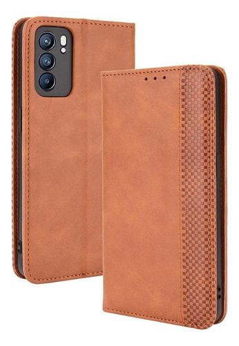 Funda Tipo Cartera Para Oppo Reno 6 5g, Funda De Piel Sintét