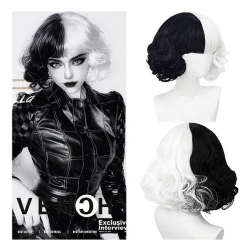 A. Peluca Peruca De Cosplay Cruella Devil Same Realistic +