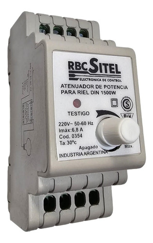 Dimmer Atenuador De Potencia Riel Din 1500w Rbc Sitel