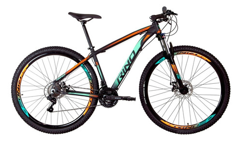 Bicicleta Aro 29 Rino Everest Color 24v Shimano C/ Trava Cor Laranja/verde Tamanho Do Quadro 21