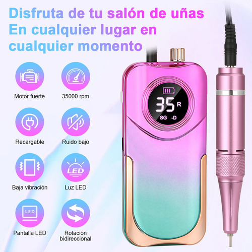 ' Broca Polidora De Unhas De Esmeril Profissional 35000 Rpm