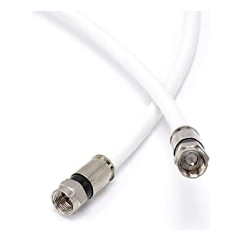 Cable Coaxial Rg6 De Cimple Co Color Blanco Fabricado En