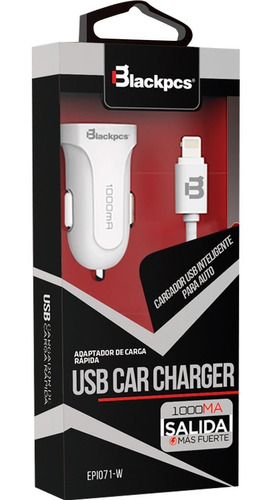 Cargador Blackpcs Carga Rapida Auto Cable Usb 