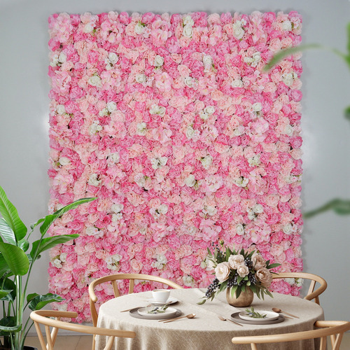 4 Flores Artificiales Decoración Del Hogar De Pared De Rosa