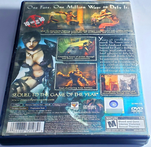 Prince Of Persia Battle Within Ps2 Usado (Usado)