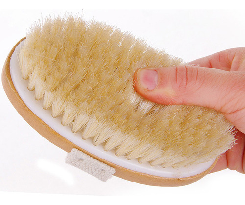 Cepillo De Ducha En Forma De U, Cerdas De Jabalí, Exfoliante