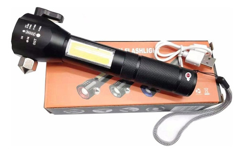 Linterna Led Tactica Recargable Zoom Camping Portatil