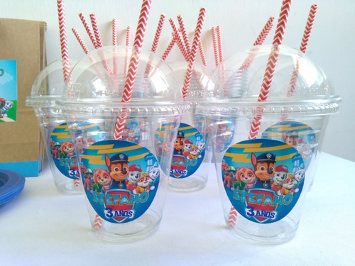 Vaso Patrulla Canina Cúpula Y Sorbito
