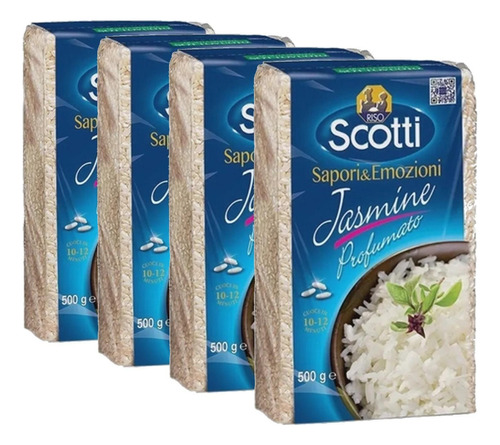 Kit Com 4und Arroz Jasmine Italiano Scotti 500g