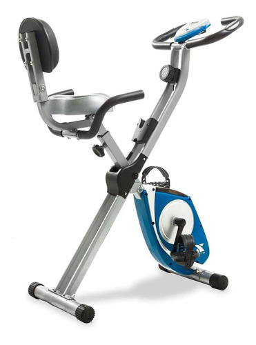 Bicicleta fija plegable Xterra Fitness FB350 tradicional color plata