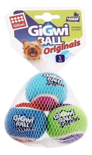 Juguete Pelota Perro Ball Tenis 3 Unidades 5 Cm Gigwi